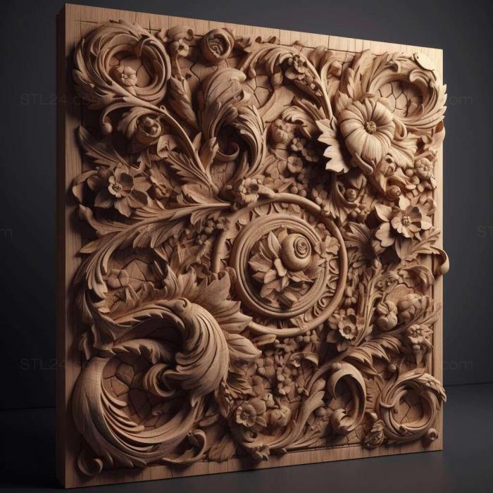 Patterns and decorations (stl decorated 1, PATTERN_489) 3D models for cnc